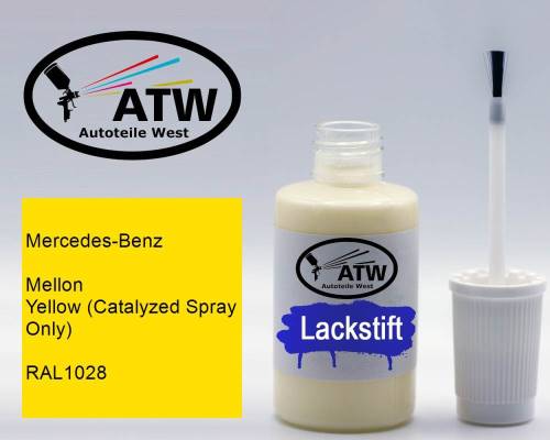 Mercedes-Benz, Mellon Yellow (Catalyzed Spray Only), RAL1028: 20ml Lackstift, von ATW Autoteile West.